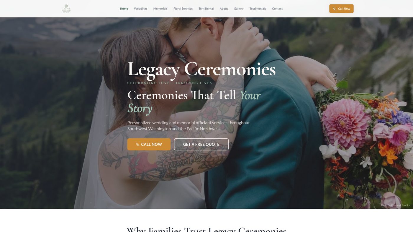 Legacy Ceremonies website